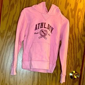 Girls pink hoodie sweatshirt. H & M. Age 9-10.